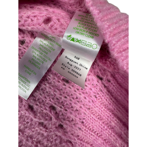 Lilly Pulitzer Zabrina Pink Pointelle Knit Square Neck Sweater Tank Top Sz M - Picture 7 of 7